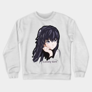 Manga Girl So Sad Anime Sad Girl Design. Crewneck Sweatshirt